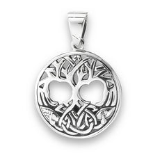 Sterling Silver Celtic Tree of Life Pendant + Free Chain
