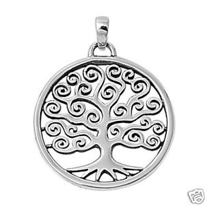 Sterling Silver Tree of Life Pendant + Free Chain