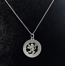 Handcast 925 Sterling Silver Scottish Lion Rampant Necklace
