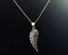 Handcast 925 Sterling Silver Angel Wing Pendant accented with Celtic Triquetra Trinity Knot + Free Chain Necklace