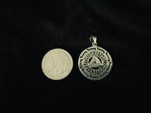 Handcast 925 Sterling Silver Norse Viking Celtic Valknut Knot Pendant Necklace + Free Chain