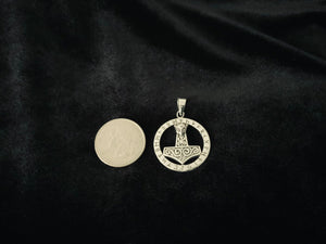 Handcast 925 Sterling Silver Viking Norse Thor's Hammer Mjolnir Pendant Necklace + Free Chain