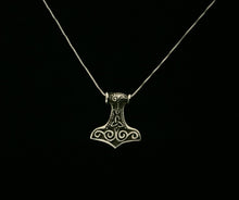Handcast 925 Sterling Silver Viking Norse Thor's Hammer Mjolnir Pendant Necklace + Free Chain