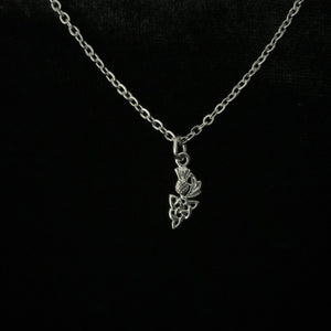 925 Sterling Silver Scottish Thistle Flower Charm Pendant + Free Chain