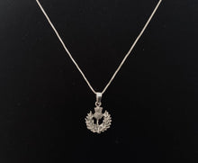 925 Sterling Silver Scottish Thistle Flower Charm Pendant + Free Chain