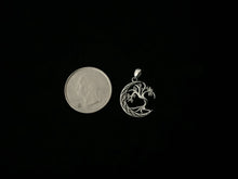 925 Sterling Silver Tree of Life Crescent Moon Pendant Necklace + Free Chain