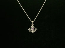925 Sterling Silver Scottish Thistle Flower Charm Pendant Amethyst CZ + Free Chain