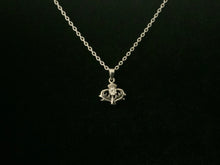 925 Sterling Silver Scottish Thistle Flower Charm Pendant Clear CZ + Free Chain