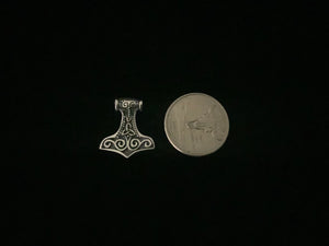 Handcast 925 Sterling Silver Viking Norse Thor's Hammer Mjolnir Pendant Necklace + Free Chain