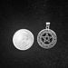 925 Sterling Silver Celtic Pentacle Pentagram Pendant + Free Chain