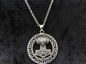 Handcast 925 Sterling Silver Viking Norse Thor's Hammer Mjolnir Pendant Necklace + Free Chain