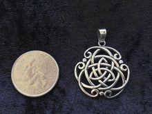 Handcast 925 Sterling Silver Celtic Triquetra Trinity Knot Pendant Necklace + Free Chain