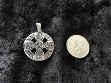 Handcast 925 Sterling Silver Equal Sided Celtic Cross Triskele Triple Spiral Triskelion Pendant Necklace + Free Chain
