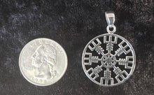 Handcast 925 Sterling Silver Norse Viking Helm of Awe Pendant Necklace + Free Chain