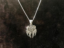 Handcast 925 Sterling Silver Celtic Viking Wolf Claw Paw Pendant with Celtic Knot Designs + Free Chain Necklace