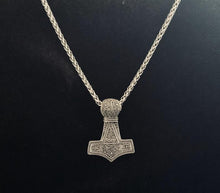 Large Handcast 925 Sterling Silver Norse Viking Thor's Thors Hammer Mjolnir Pendant + Free Chain