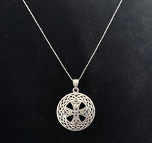 Handcast 925 Sterling Silver Equal Sided Celtic Cross Pendant Necklace + Free Chain