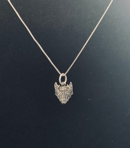 Unique Handcast 925 Sterling Silver Celtic Viking Wolf Pendant + Free Chain