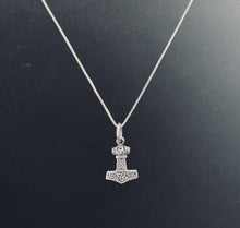 Handcast 925 Sterling Silver Viking Norse Thor's Hammer Mjolnir Pendant Necklace + Free Chain