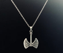 Handcast 925 Sterling Silver Celtic Viking Norse Battle Axe Pendant Necklace + Free Chain
