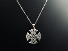 Handcast Sterling Silver Celtic Equal Sided Filigree Cross Pendant FREE Chain