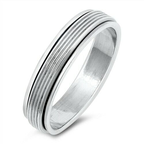 Sterling Silver Unisex Celtic Weave Spinner Ring