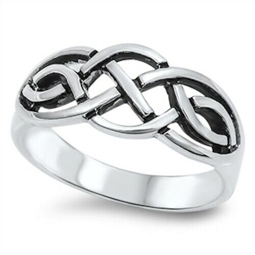 Silver Celtic Knot Ring Size 4-10