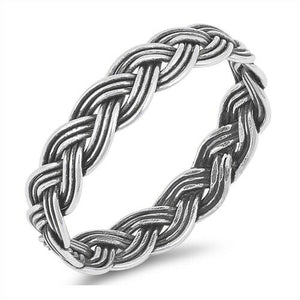925 Sterling Silver Celtic Weave of Eternity Ring Band Size 3-13