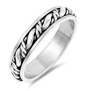 Sterling Silver Unisex Celtic Knot Spinner Ring