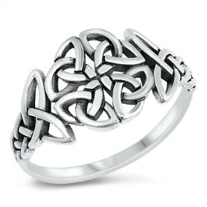 Silver Celtic Trinity / Triquetra Knot Ring Size 4-10